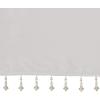 Madison Park Emilia Faux Silk Valance, DIY Twist Tab Top Finish with Beads, Window Valance Curtain for Living Room, Bedroom and Dorm, 26″L x 50″W, Blush(Silver)