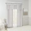 Madison Park Emilia Faux Silk Valance, DIY Twist Tab Top Finish with Beads, Window Valance Curtain for Living Room, Bedroom and Dorm, 26″L x 50″W, Blush(Silver)