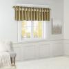 Madison Park Emilia Faux Silk Valance, DIY Twist Tab Top Finish with Beads, Window Valance Curtain for Living Room, Bedroom and Dorm, 26″L x 50″W, Blush(Bronze)