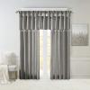 Madison Park Emilia Faux Silk Valance, DIY Twist Tab Top Finish with Beads, Window Valance Curtain for Living Room, Bedroom and Dorm, 26″L x 50″W, Blush(Charcoal)