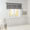 Madison Park Emilia Faux Silk Valance, DIY Twist Tab Top Finish with Beads, Window Valance Curtain for Living Room, Bedroom and Dorm, 26″L x 50″W, Blush(Charcoal)