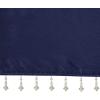 Madison Park Emilia Faux Silk Valance, DIY Twist Tab Top Finish with Beads, Window Valance Curtain for Living Room, Bedroom and Dorm, 26″L x 50″W, Blush(Navy)