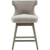 Madison Park Emmett Swivel Counter Stool with Charcoal Finish MP104-1119(Light Grey)