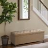 Madison Park Entryway Accent Bench for Living Room Flip Top Storage Chest, Shandra Tufted Top Upholstered Storage Bench End of Bed for Bedroom Furniture, Indoor Seating, 49″Wide, Blue(Sand)