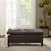 Madison Park Entryway Accent Bench for Living Room Flip Top Storage Chest, Shandra Tufted Top Upholstered Storage Bench End of Bed for Bedroom Furniture, Indoor Seating, 49″Wide, Blue(Charcoal)