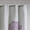 Madison Park Essentials Maible Fabric Shower Curtain Floral Design Modern Home Bathroom Decor, Bathtub Privacy Screen, 72″ x 72″, Purple(Purple)