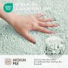 Madison Park Evan Cotton Tufted Washable Bath Mat , Luxury Solid Bathroom Rugs , 20″ x 30″ , Grey(Seafoam)
