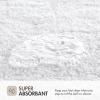 Madison Park Evan Cotton Tufted Washable Bath Mat , Luxury Solid Bathroom Rugs , 20″ x 30″ , Grey(White)