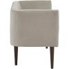 Madison Park Farrah Entryway Accent Bench with Curved Backrest, 8.75″ Cushion Seating Bench for Living Room, Compact Bed End Bench with Solid Wood Legs & Soft Poly Velvet Uplhostery, 49″ W, Cream