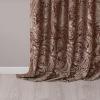 Madison Park Faux Silk Paisley Jacquard, Rod Pocket Curtain with Privacy Lining for Living Room, Kitchen, Bedroom and Dorm, 50 in x 18 in, Black Bead Trim(Burgundy Panel Pair)