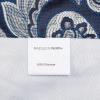 Madison Park Faux Silk Paisley Jacquard, Rod Pocket Curtain with Privacy Lining for Living Room, Kitchen, Bedroom and Dorm, 50 in x 18 in, Black Bead Trim(Navy Valance)