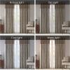 Madison Park Faux Silk Paisley Jacquard, Rod Pocket Curtain with Privacy Lining for Living Room, Kitchen, Bedroom and Dorm, 50 in x 18 in, Black Bead Trim(Taupe Panel Pair)