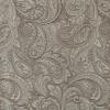 Madison Park Faux Silk Paisley Jacquard, Rod Pocket Curtain with Privacy Lining for Living Room, Kitchen, Bedroom and Dorm, 50 in x 18 in, Black Bead Trim(Taupe Valance)