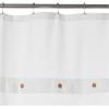 Madison Park Finley 100% Cotton Shower Curtain, Waffle Weave Texutre Minimalistic Design, Modern Bathroom Decor, Machine Washable, Fabric Privacy Screen 72×72″, White