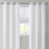 Madison Park Galen Basketweave 2-Panel Pack Window Curtain, Room Darkening, Grommet Top Easy to Hang, Fits up to 1.25″ Diameter Rod, 40″ W x 84″ H Ivory(Basketweave White)
