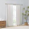 Madison Park Galen Basketweave 2-Panel Pack Window Curtain, Room Darkening, Grommet Top Easy to Hang, Fits up to 1.25″ Diameter Rod, 40″ W x 84″ H Ivory(Linen Blend Ivory)