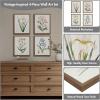 Madison Park Herbal Botany 4-Piece Botanical Illustration Framed Canvas Wall Art Set, Natural Vintage Plant Prints with Wood Grain Frame, Botanical Wall Décor for Bedroom, Living Room, Bathroom, or Entryway
