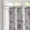 Madison Park Holly Modern Cotton Fabric Long Shower Curtain , Floral Shower Curtains for Bathroom , 72 X 72 , Grey/Purple Taupe(72″W x 72″L (Pack of 1))