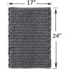 Madison Park Lasso 100% Cotton Chenille Chain Woven Stitch Bathroom Rug – Non Slip – Absorbent, Quick Dry Bath Mat, 24×40, White(Charcoal)