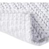 Madison Park Lasso 100% Cotton Chenille Chain Woven Stitch Bathroom Rug – Non Slip – Absorbent, Quick Dry Bath Mat, 24×40, White(White)