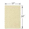 Madison Park Lasso 100% Cotton Chenille Chain Woven Stitch Bathroom Rug – Non Slip – Absorbent, Quick Dry Bath Mat, 24×40, White(Yellow)