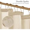 Madison Park Laurel Semi-Sheer Black Shower Curtain – Lightweight Faux Silk Fabric, 72×72 in, Light Filtering, Modern Style Bathroom Curtain Textured Tufting Detail Modern Mid-Century Bathroom Decor(Ivory)