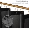 Madison Park Laurel Semi-Sheer Black Shower Curtain – Lightweight Faux Silk Fabric, 72×72 in, Light Filtering, Modern Style Bathroom Curtain Textured Tufting Detail Modern Mid-Century Bathroom Decor(Black)