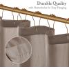 Madison Park Laurel Semi-Sheer Black Shower Curtain – Lightweight Faux Silk Fabric, 72×72 in, Light Filtering, Modern Style Bathroom Curtain Textured Tufting Detail Modern Mid-Century Bathroom Decor(Taupe)