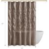 Madison Park Laurel Semi-Sheer Black Shower Curtain – Lightweight Faux Silk Fabric, 72×72 in, Light Filtering, Modern Style Bathroom Curtain Textured Tufting Detail Modern Mid-Century Bathroom Decor(Taupe)