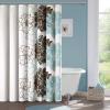 Madison Park Lola 100% Cotton Shower Curtain, Casual Large Floral Design, Modern Bathroom Decor, Machine Washable, Fabric Privacy Screen 72×72″, Grey/Peach(Blue/Brown)