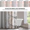 Madison Park Lola 100% Cotton Shower Curtain, Casual Large Floral Design, Modern Bathroom Decor, Machine Washable, Fabric Privacy Screen 72×72″, Grey/Peach(Grey/Peach)