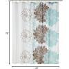 Madison Park Lola 100% Cotton Shower Curtain, Casual Large Floral Design, Modern Bathroom Decor, Machine Washable, Fabric Privacy Screen 72×72″, Grey/Peach(Blue/Brown)