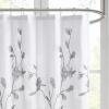 Madison Park Magnolia Shower Curtain, Luxurious Botanical Floral Print, Modern Serene Bathroom Décor, Machine Washable Bath Privacy Screen, 72×72, Aqua(Aqua)