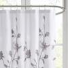 Madison Park Magnolia Shower Curtain, Luxurious Botanical Floral Print, Modern Serene Bathroom Décor, Machine Washable Bath Privacy Screen, 72×72, Aqua(Purple)