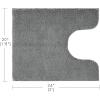 Madison Park Marshmallow Bathroom Rug Non Slip, Luxrurious Plush Bath Mat, Absorbent, Quick Dry, Spa Design Bath Room Décor, 24×40, Grey(Grey)