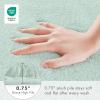 Madison Park Marshmallow Bathroom Rug Non Slip, Luxrurious Plush Bath Mat, Absorbent, Quick Dry, Spa Design Bath Room Décor, 24×40, Grey(Seafoam)