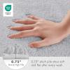Madison Park Marshmallow Bathroom Rug Non Slip, Luxrurious Plush Bath Mat, Absorbent, Quick Dry, Spa Design Bath Room Décor, 24×40, Grey(Silver)