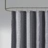 Madison Park Metro Bathroom Shower, Textured Woven Clipped Design Modern Mid-Century Privacy Bath Fabric Curtains, 72″x72″, Sand(Grey)