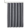 Madison Park Metro Bathroom Shower, Textured Woven Clipped Design Modern Mid-Century Privacy Bath Fabric Curtains, 72″x72″, Sand(Grey)