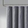 Madison Park Metro Bathroom Shower, Textured Woven Clipped Design Modern Mid-Century Privacy Bath Fabric Curtains, 72″x72″, Sand(Grey)