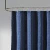 Madison Park Metro Bathroom Shower, Textured Woven Clipped Design Modern Mid-Century Privacy Bath Fabric Curtains, 72″x72″, Sand(Navy)