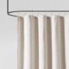 Madison Park Metro Bathroom Shower, Textured Woven Clipped Design Modern Mid-Century Privacy Bath Fabric Curtains, 72″x72″, Sand(Sand)