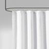 Madison Park Metro Bathroom Shower, Textured Woven Clipped Design Modern Mid-Century Privacy Bath Fabric Curtains, 72″x72″, Sand(White)