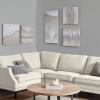 Madison Park Natural Essence Wall Art Living Room Décor – Ombre Textured Embellished Hand Painted Canvas, Modern Home Accent Abstract Decoration, Glitter, Framed, Ready to Hang, Neutral 5 Piece
