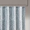 Madison Park Odette Fabric Shower Curtain Luxe Textured Jacquard, Damask Medallion Machine Washable Modern Home Bathroom Decor, Bathtub Privacy Screen, 72″ x 72″, Silver(Aqua/Silver)