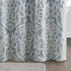 Madison Park Odette Fabric Shower Curtain Luxe Textured Jacquard, Damask Medallion Machine Washable Modern Home Bathroom Decor, Bathtub Privacy Screen, 72″ x 72″, Silver(Aqua/Silver)