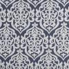Madison Park Odette Fabric Shower Curtain Luxe Textured Jacquard, Damask Medallion Machine Washable Modern Home Bathroom Decor, Bathtub Privacy Screen, 72″ x 72″, Silver(Navy/Silver)