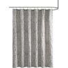 Madison Park Odette Fabric Shower Curtain Luxe Textured Jacquard, Damask Medallion Machine Washable Modern Home Bathroom Decor, Bathtub Privacy Screen, 72″ x 72″, Silver(Silver/Sliver)