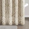 Madison Park Odette Fabric Shower Curtain Luxe Textured Jacquard, Damask Medallion Machine Washable Modern Home Bathroom Decor, Bathtub Privacy Screen, 72″ x 72″, Silver(Tan/Ivory)
