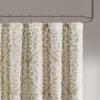Madison Park Odette Fabric Shower Curtain Luxe Textured Jacquard, Damask Medallion Machine Washable Modern Home Bathroom Decor, Bathtub Privacy Screen, 72″ x 72″, Silver(Tan/Ivory)